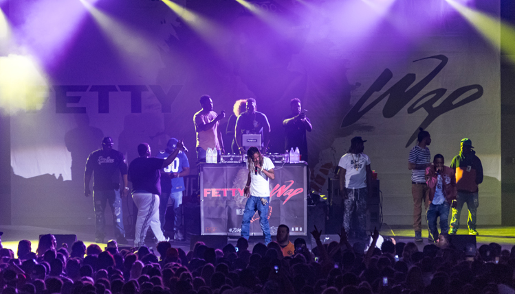 Fetty Wap stage with musicians