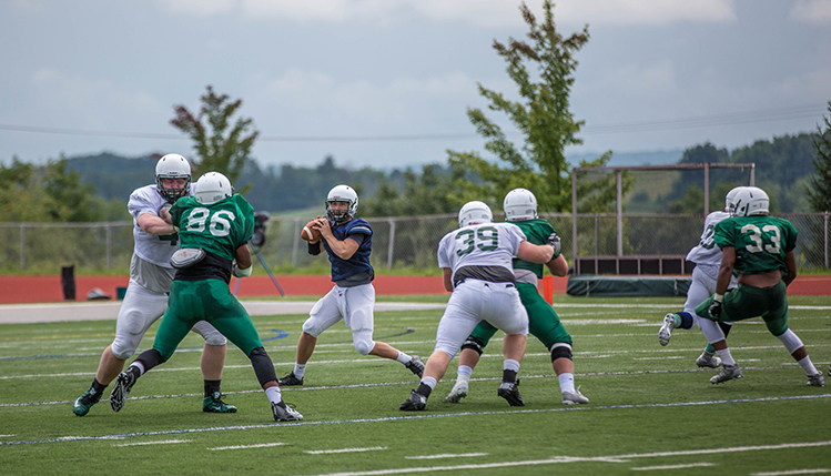 football camp scrimmage