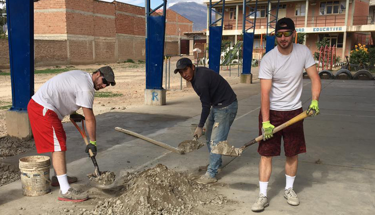 bolivia care break students from Slippery Rock University