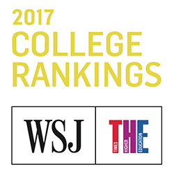 wall street journal college rankings badge