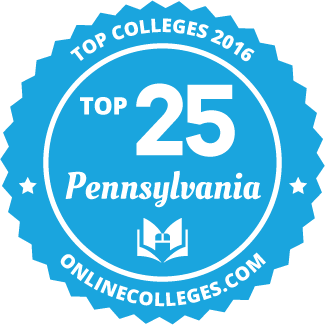 Best online colleges in Pennsylvania badge