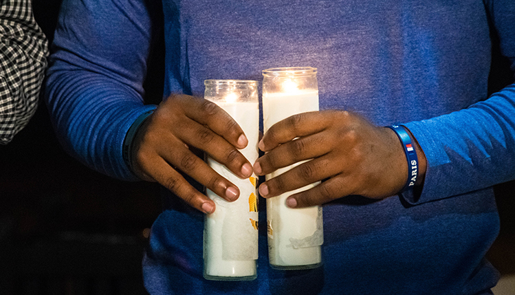 black lives matter candlelight vigil