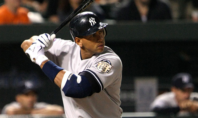 Alex Rodriguez batting for the New York Yankees 