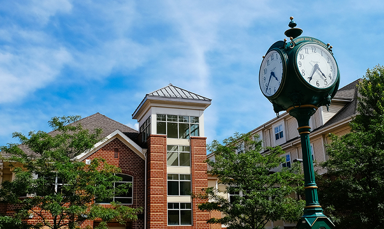residential suites and campus clock