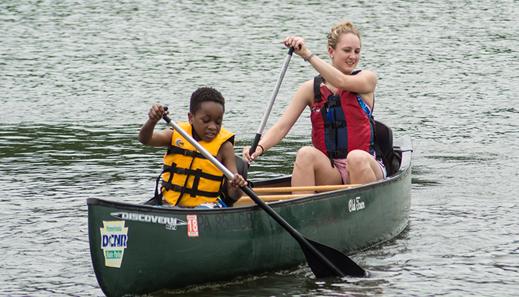canoeing with kids
