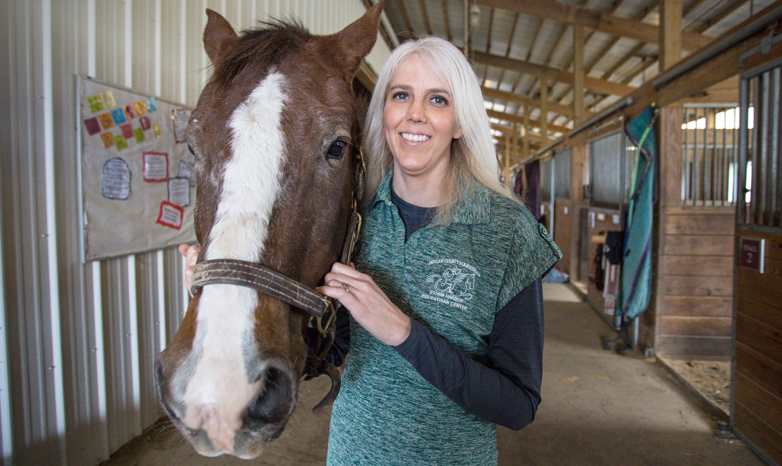 Courtney Gramlich with Smooch the horse