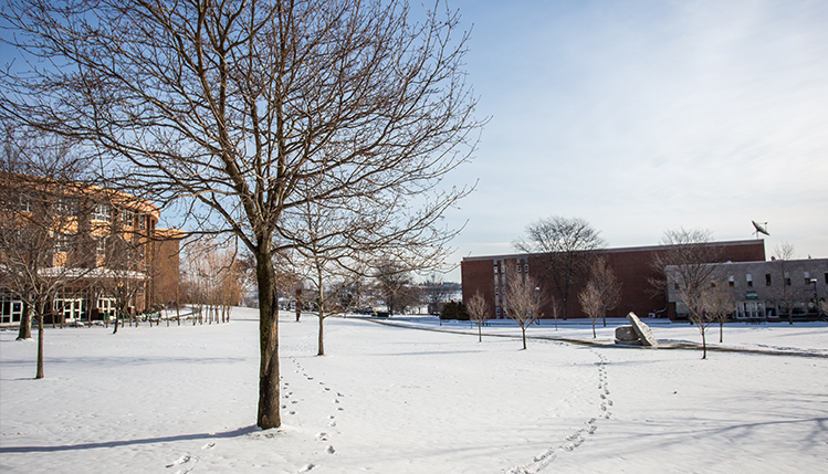 winter campus images of landscapes and snow