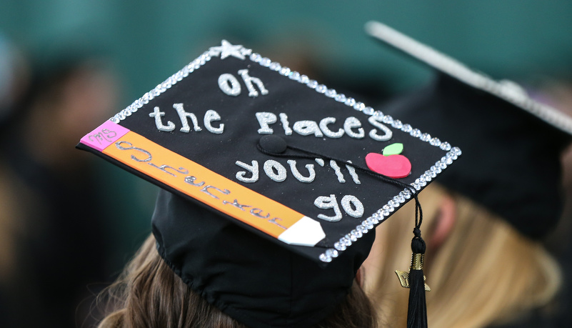 Oh the Places you'll go decorated cap