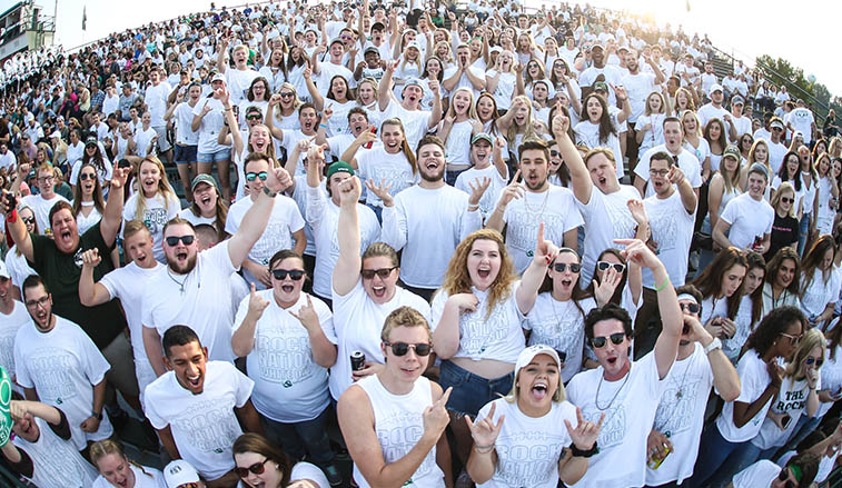 Student section during the 2017 White Out game