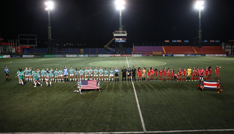 the teams prior to the game