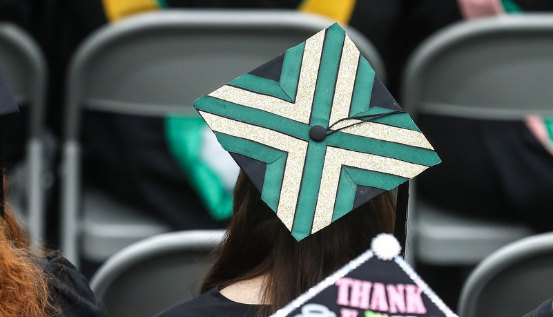 Decorated cap with SRU green and white
