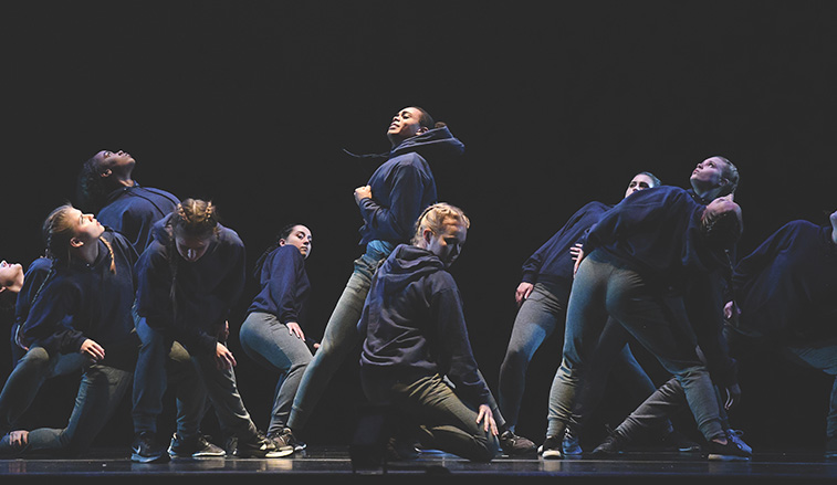 Dance students in a recent performance