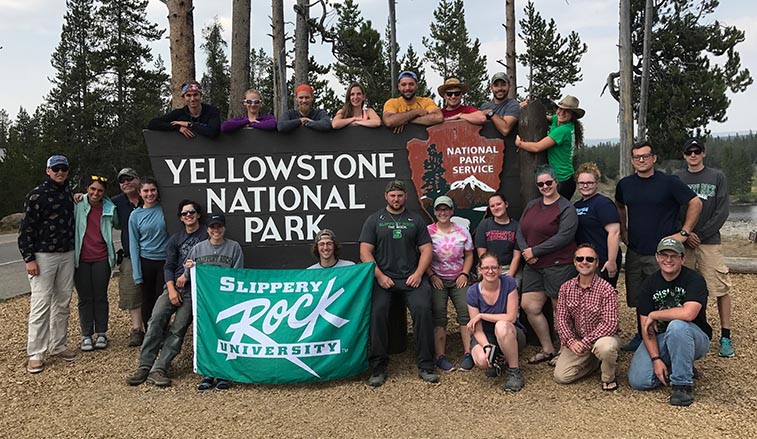 Students at Yellowstone Park