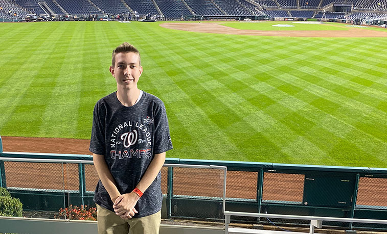 Hunter Malseed, a Slippery Rock University sophomore sport management major from Harrisburg, worked three games of the World Series at Nationals Park in Washington Oct. 25-27.
