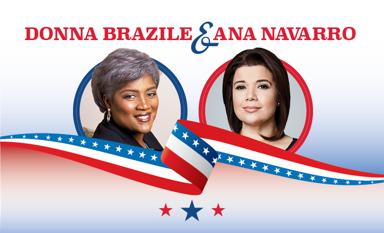 Slippery Rock University will present "Crossing the Political Divide with Donna Brazile and Ana Navarro" at 7:30 p.m., Nov. 19, in the Smith Student Center Ballroom.