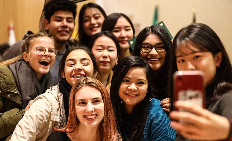 Students at the 2019 Global Graduation