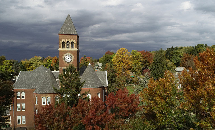 Old Main and the fall colors