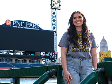 Thumbnail for SRU alumna delivers the ‘wow!’ as the Pittsburgh Pirates manager of ballpark entertainment 