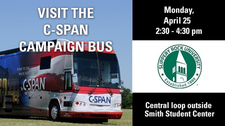 C-SPAN ‘Campaign Bus’ visitera SRU le 25 avril