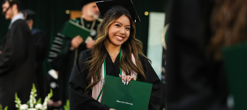Individual Graduating at SRU Commencement