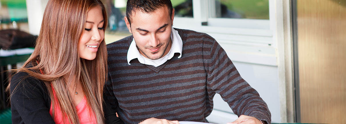 Students studying