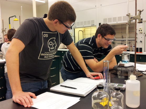 Chemistry Student working in a lab