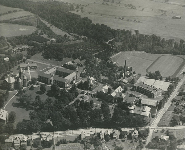 Ariel view of campus