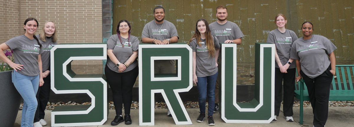 Orientation group on campus