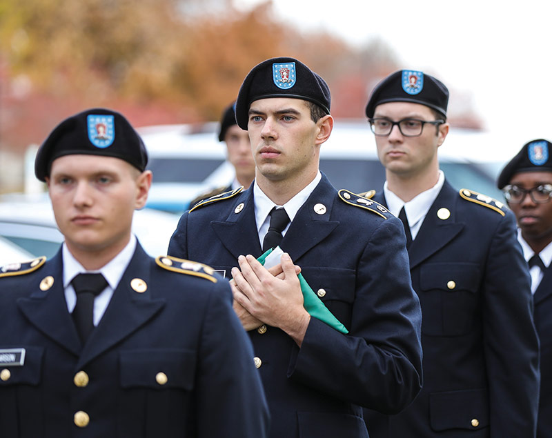 ROTC folks in dress blues