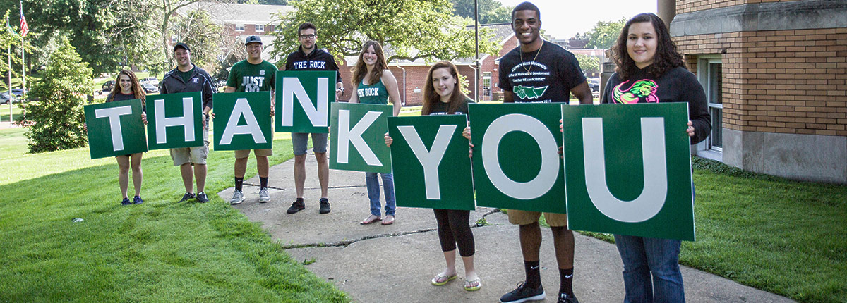 Give to SRU Thank You