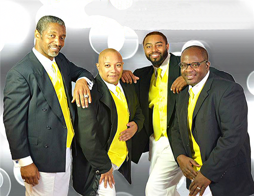 the legacy motown revue posing with white background