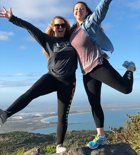 students on mountain