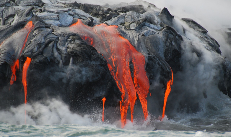 liquid hot magma
