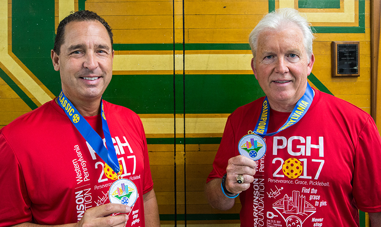 gino and denny with pickleballl medals