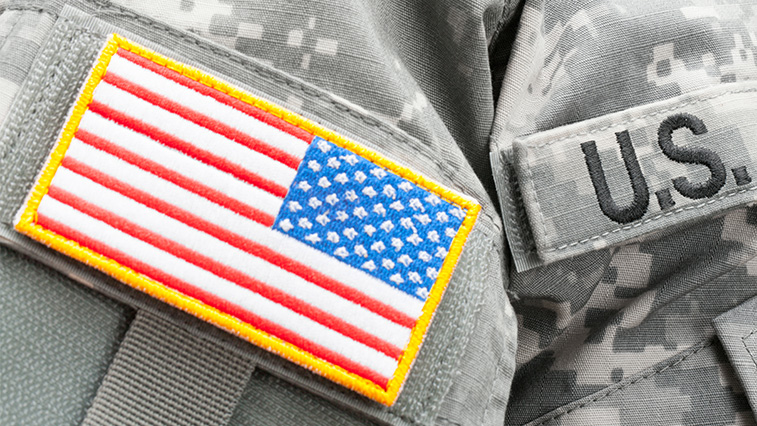 American Flag Patch on Army uniform