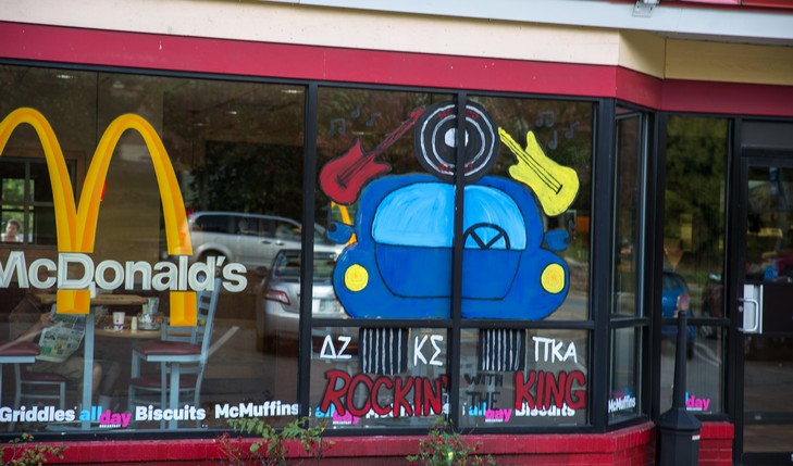 McDonalds with painted windows