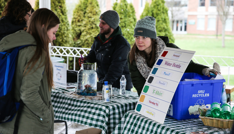 Students trying to win prizes