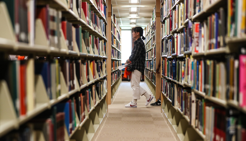 International students on campus