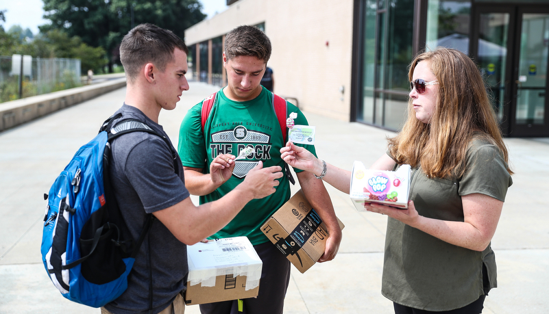 Students walking to class