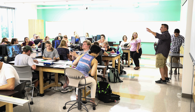 Students in class