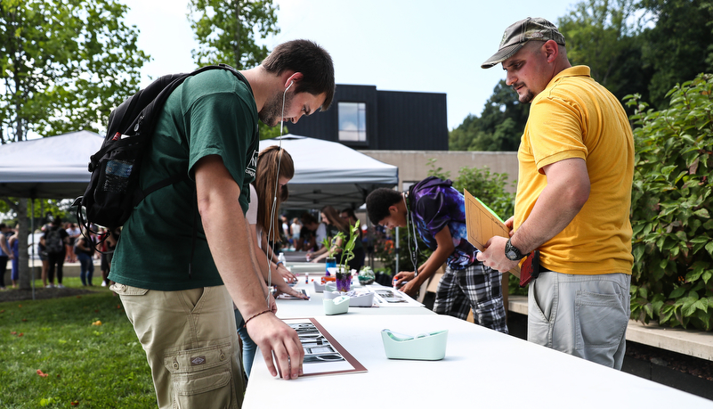 Students participating in activities