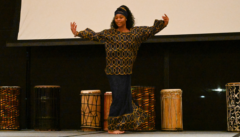 A woman dancing