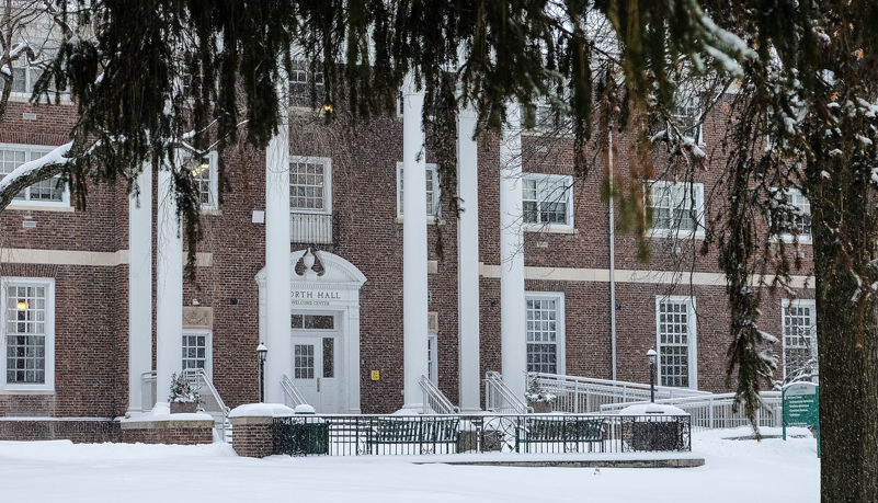 North Hall in the snow