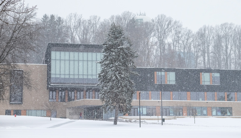 Smith Center in the snow