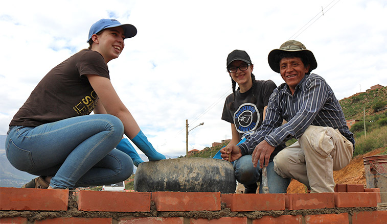 SRU students in Bolivia