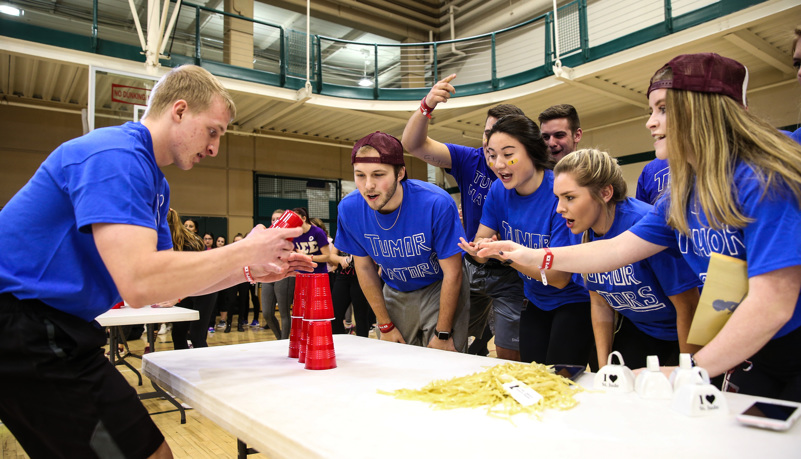 Team playing a game