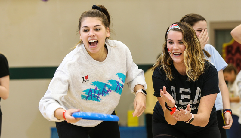 Team playing a game