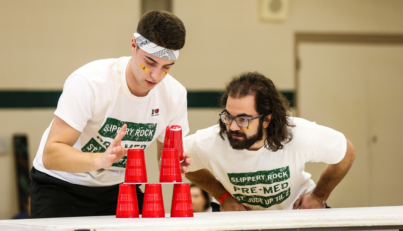 Team playing a game