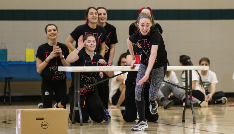 Team playing a game