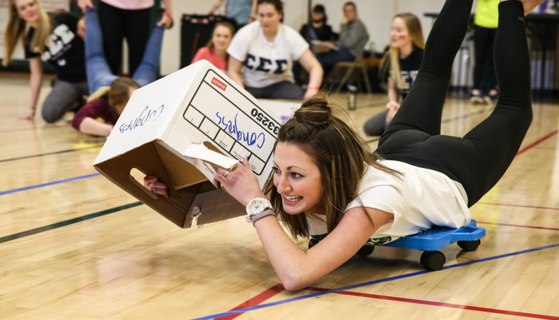 Team playing a game